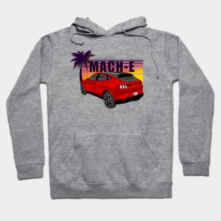 Sunset Mach-E in Rapid Red Hoodie